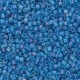 Miyuki delica kralen 11/0 - Matted transparent capri blue ab DB-862